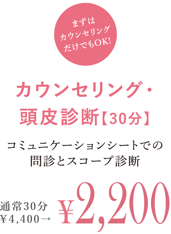 カウンセリング・頭皮診断