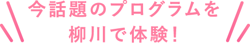 今話題のプラグラムを柳川で体験！